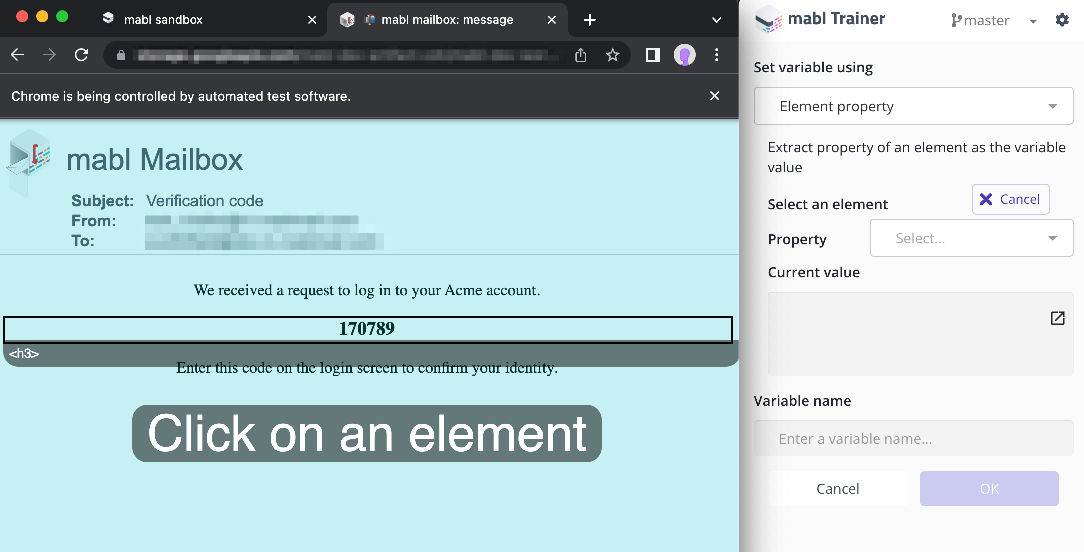 Extracting the verification code