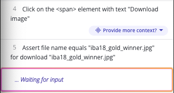 A download assertion step in the Trainer