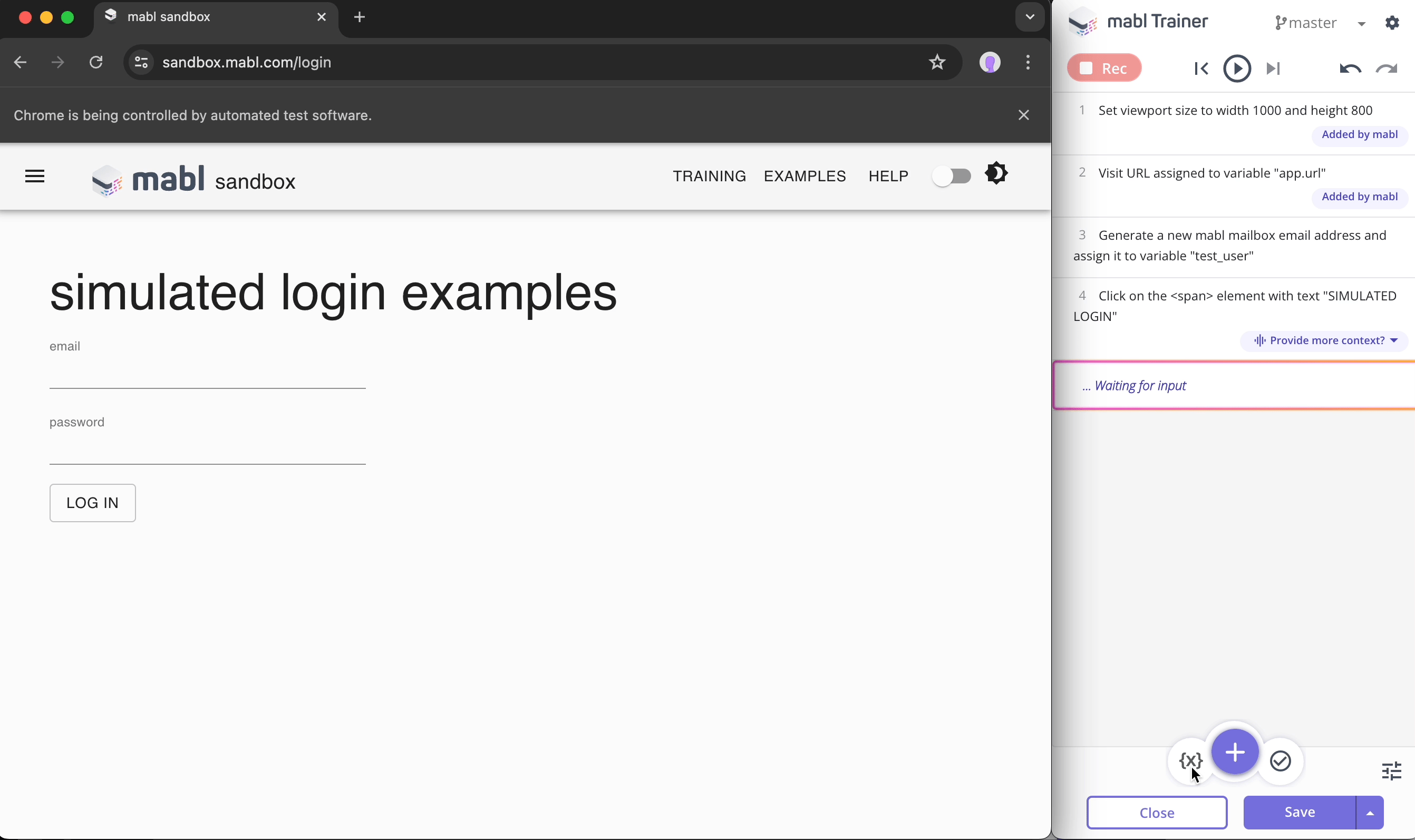 Using a variable in an input field