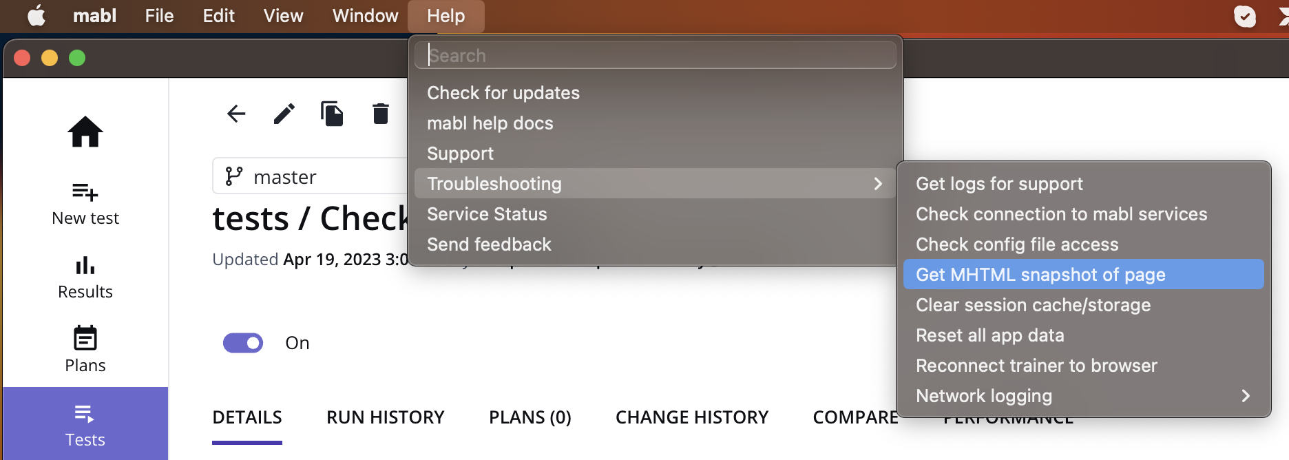 ページのMHTMLスナップショットを取得