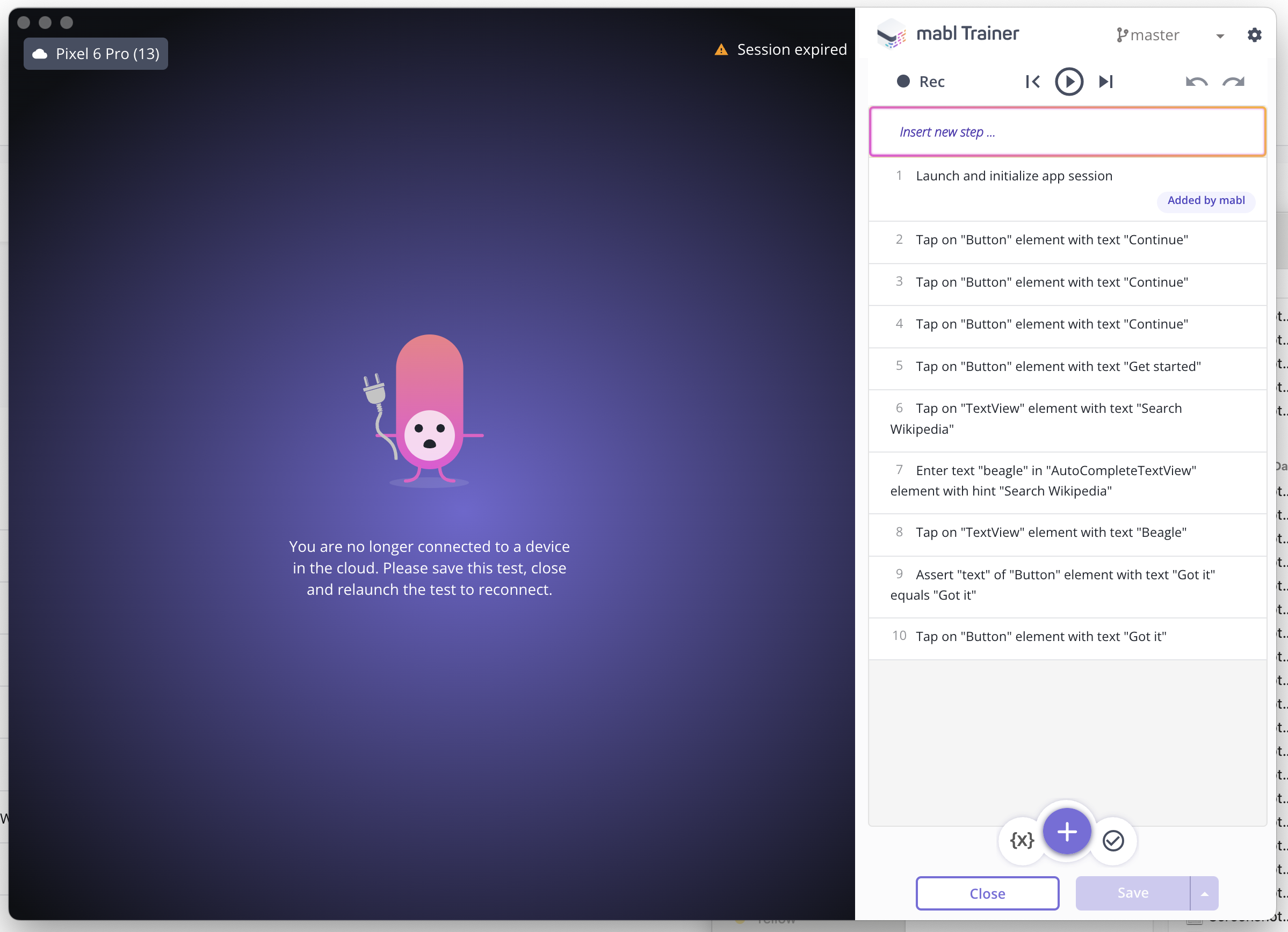 Session expiratio message