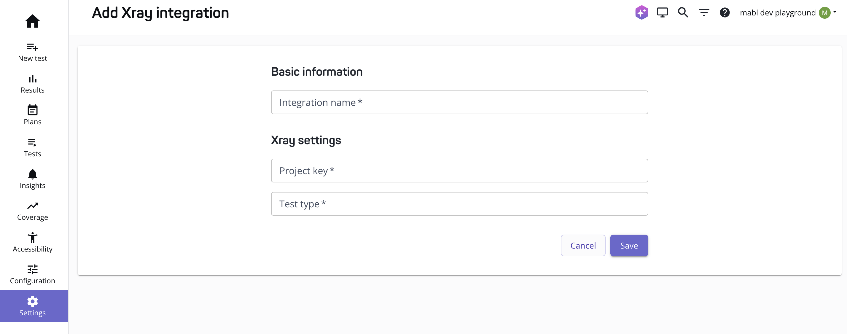 Adding the Xray integration in mabl