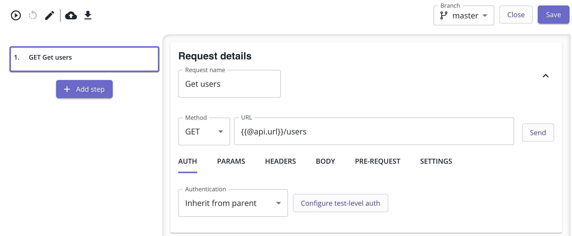 Configure your first request