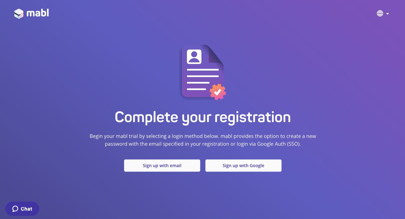 Complete your registration