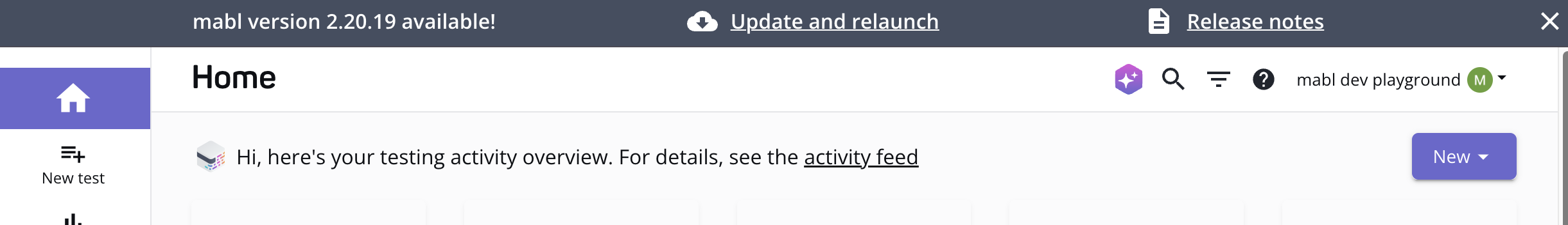 Prompt to update the Desktop App