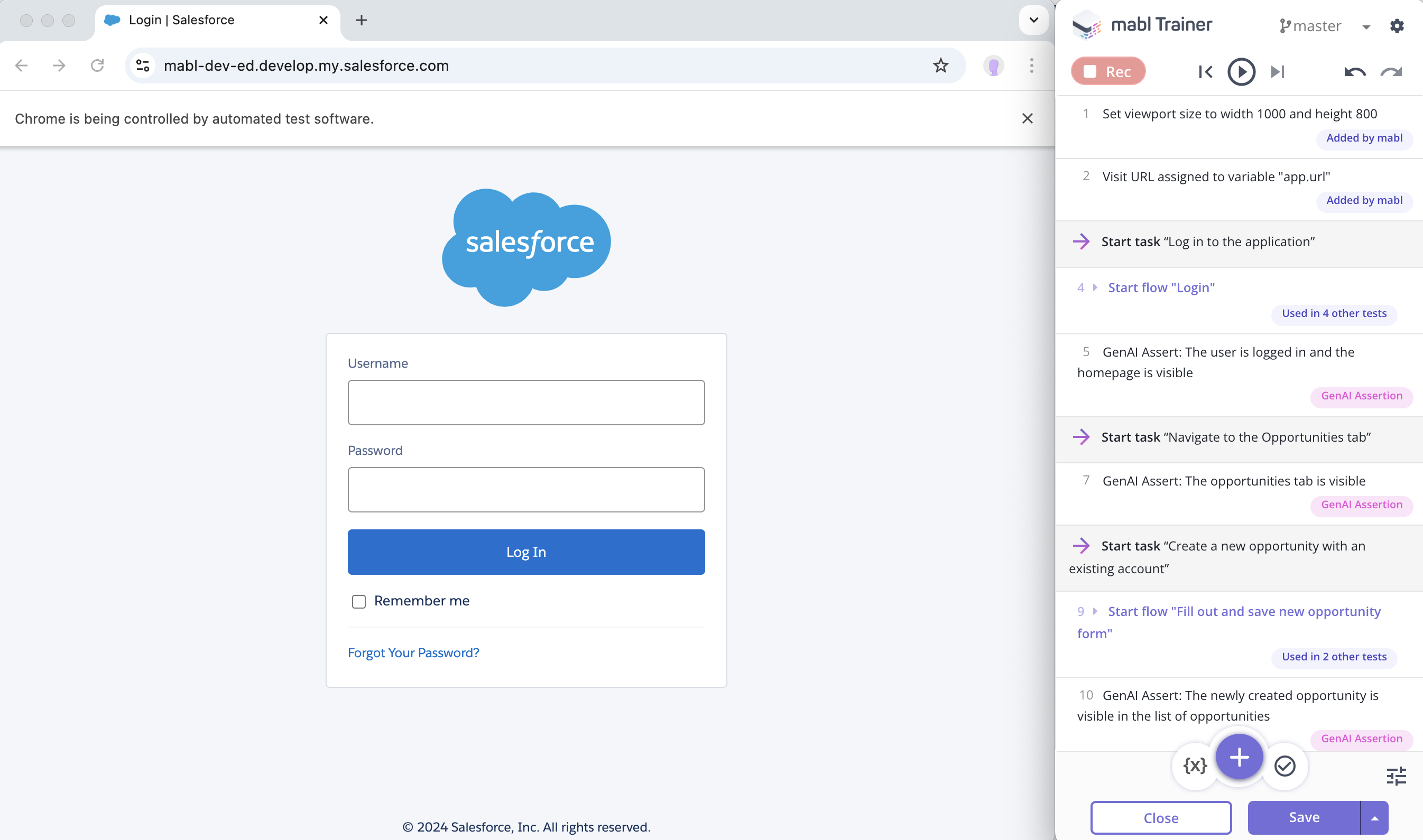 A test with mabl-generated tasks
