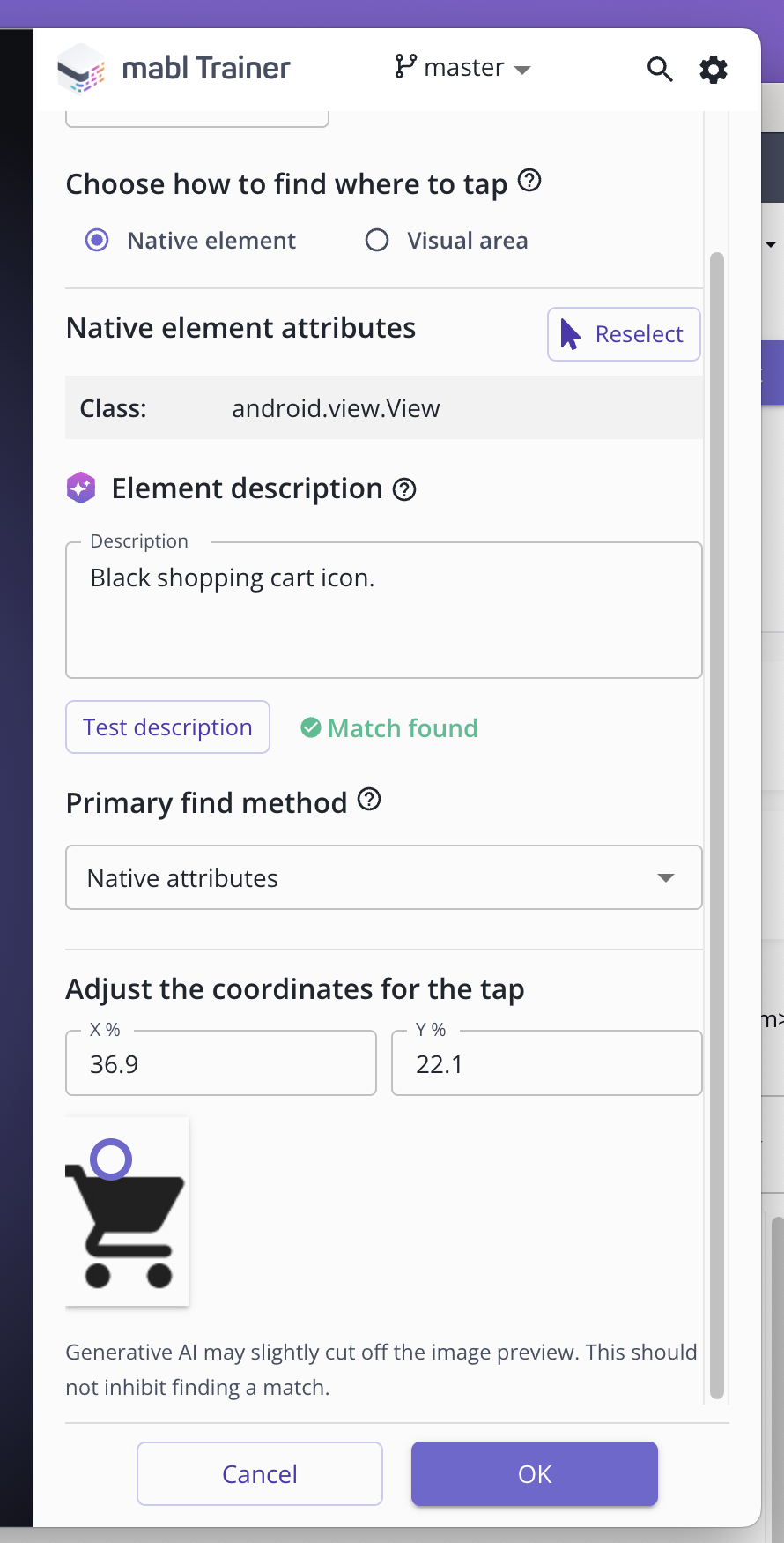 Testing out element descriptions