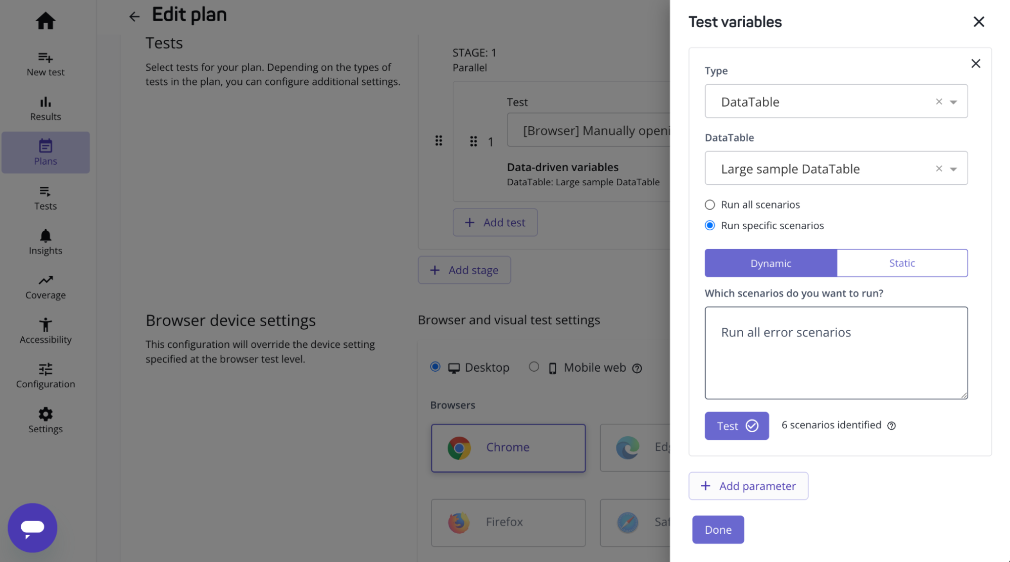 Testing out natural language select