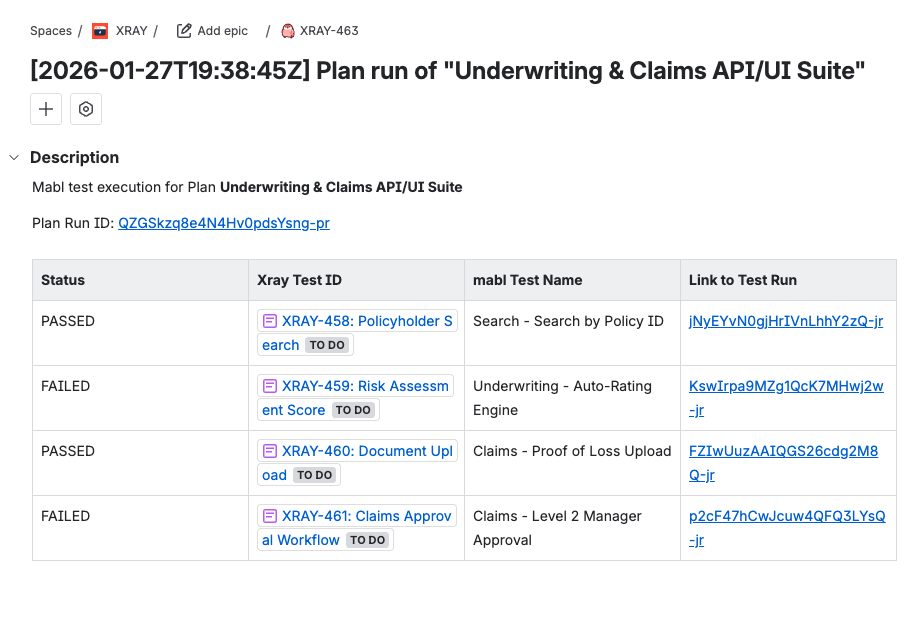 mablプラン結果をXrayで表示