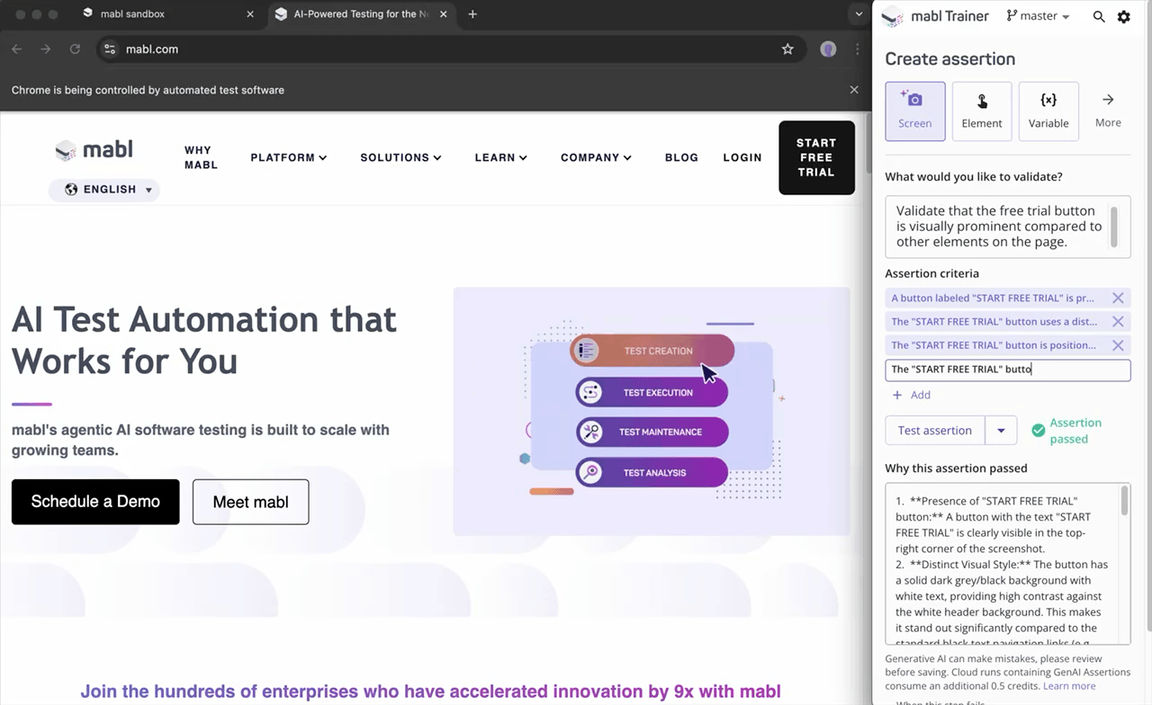 アサーション条件の編集