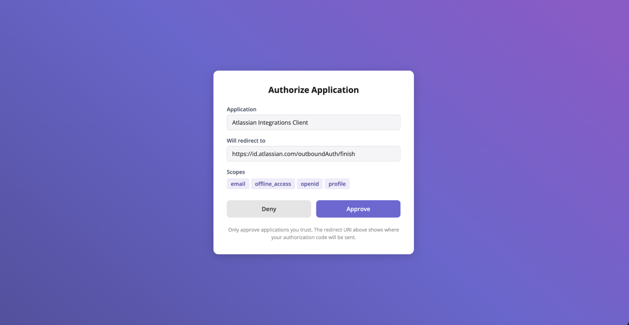 Authorize app