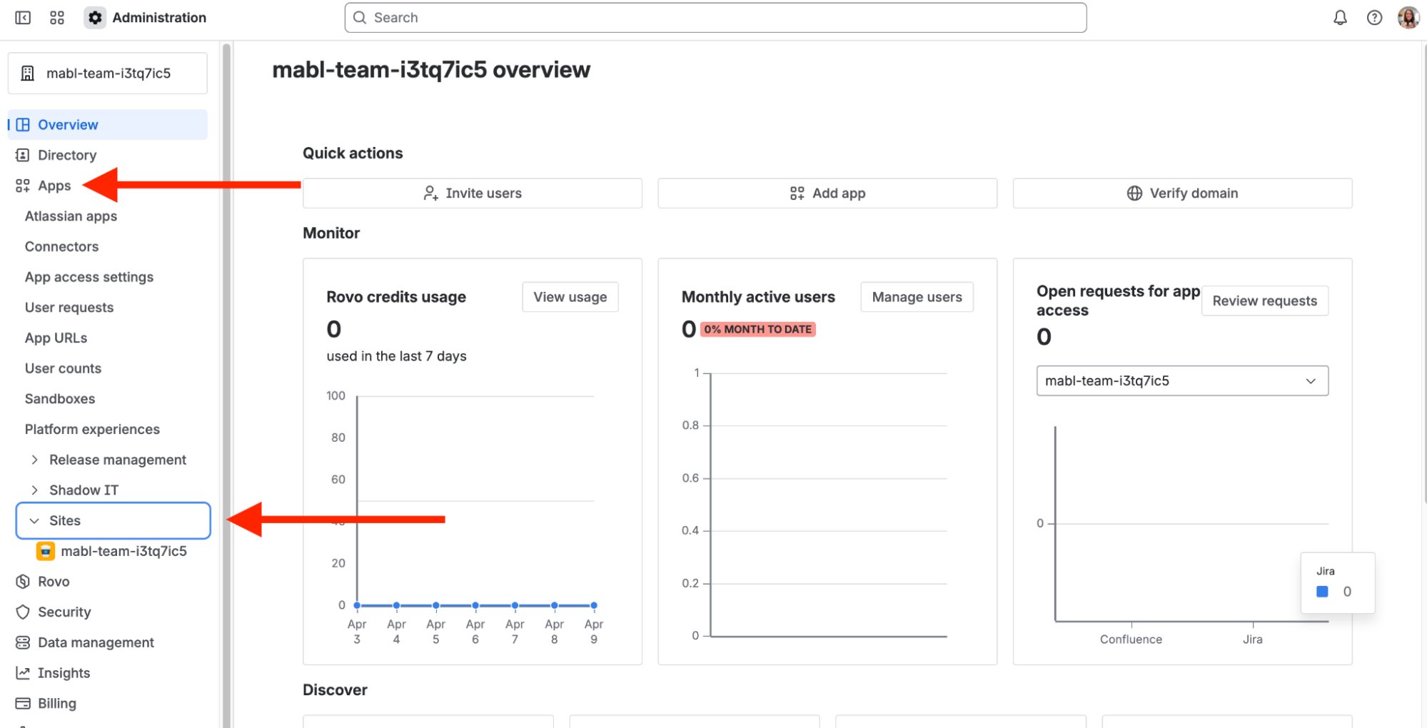 アプリケーションサイトの場所