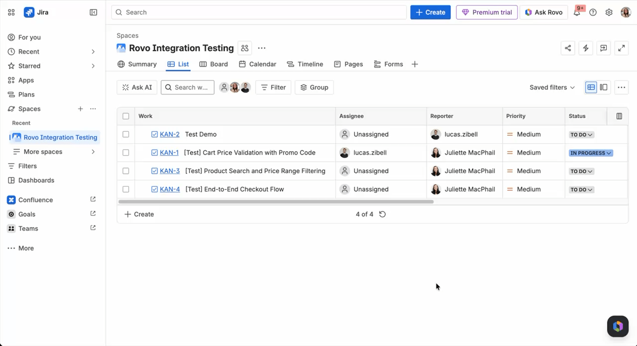 新しいRovoエージェントの作成