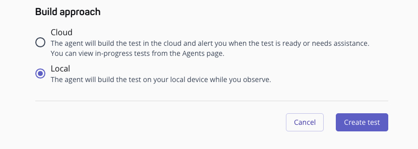Build out the test locally
