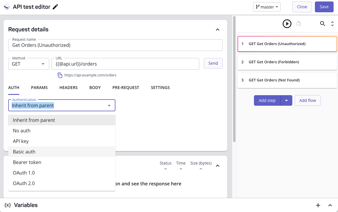 Adding step-level auth