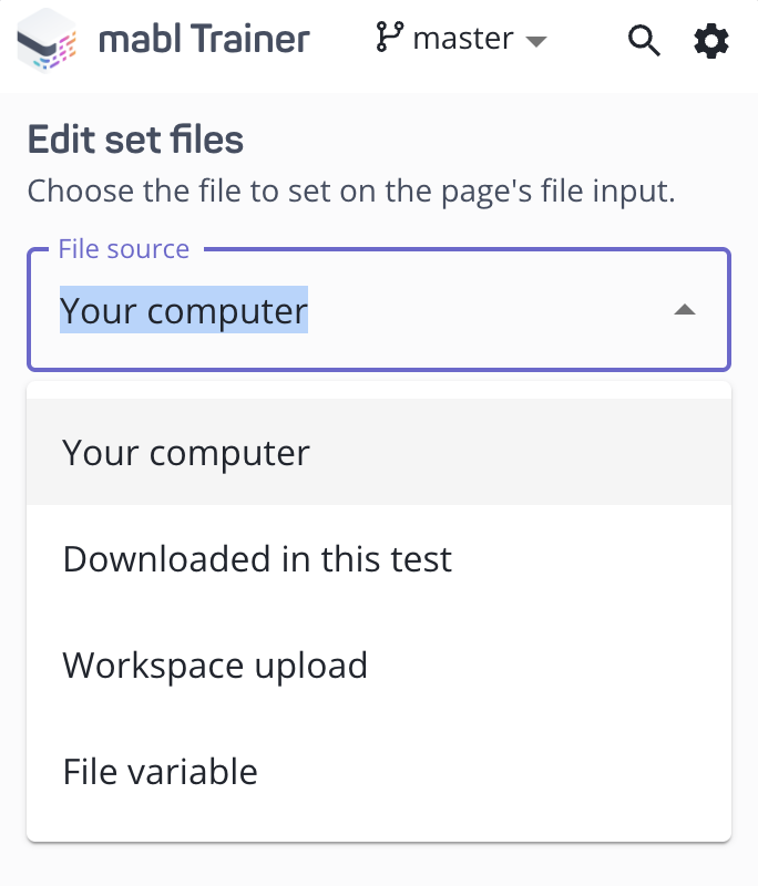 Updating file input