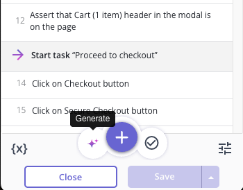 The generate button