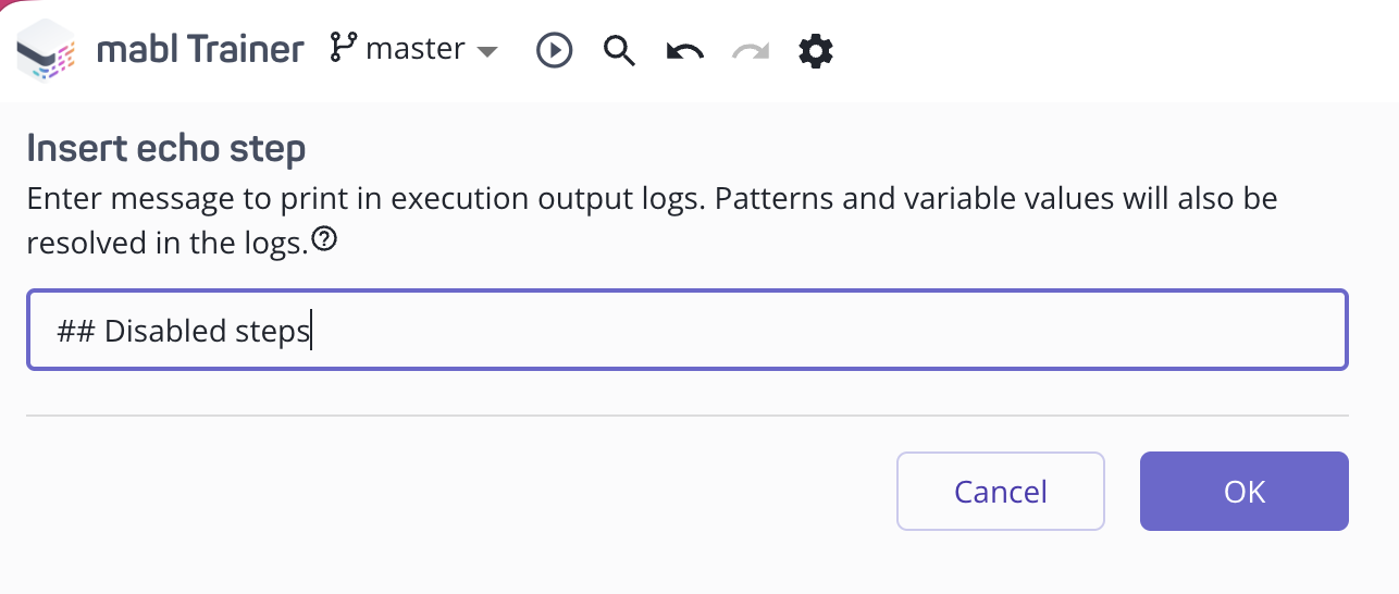 Using markdown headers in echo steps