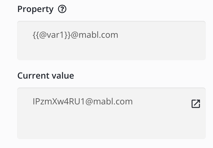 previewing a variable with mabl variable syntax